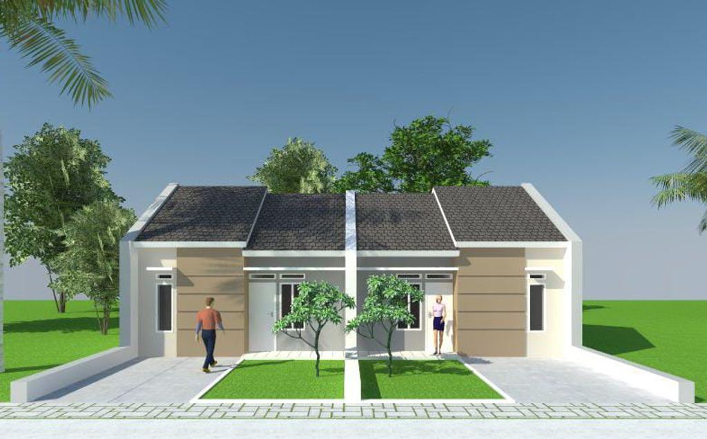 foto tampak rumah tipe 36 perumahan Royal city residence