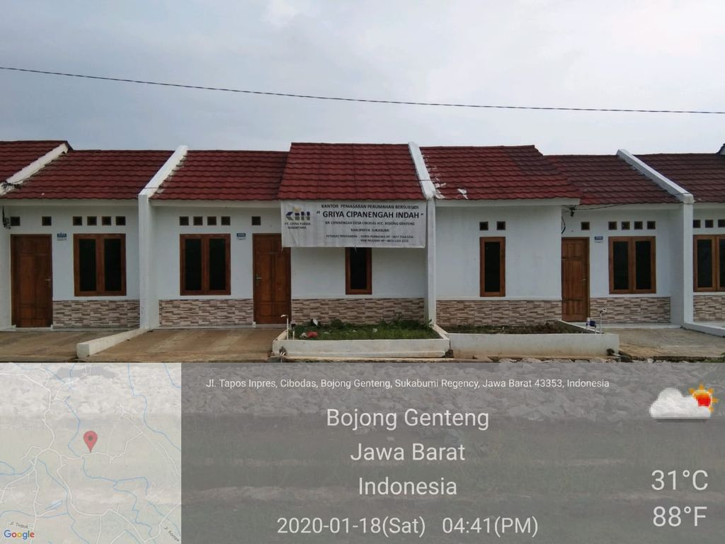 foto denah rumah tipe 30 / 60 perumahan Griya Cipanengah Indah