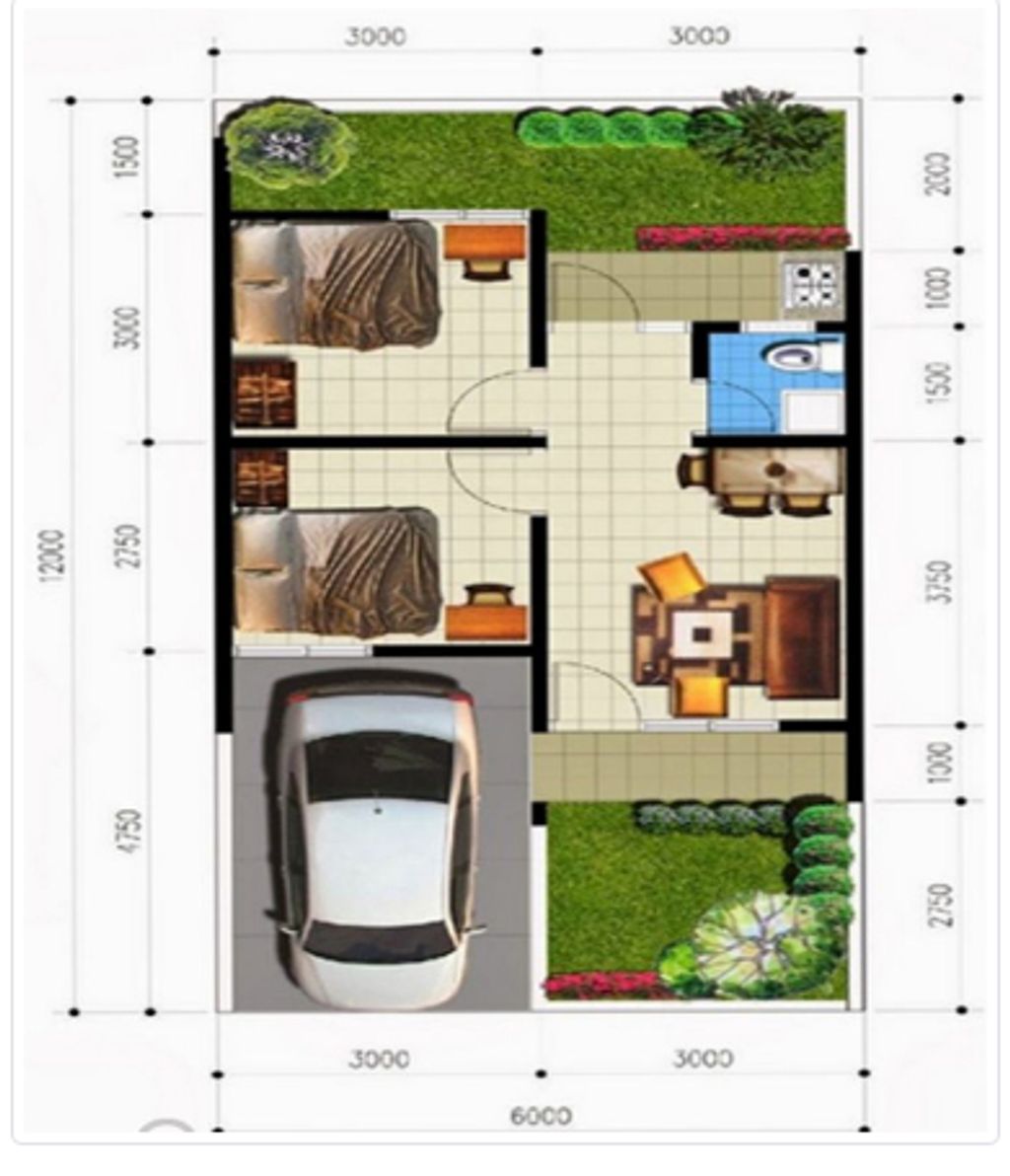 foto denah rumah tipe T36 perumahan RATU PERMAI RESIDENCE 4
