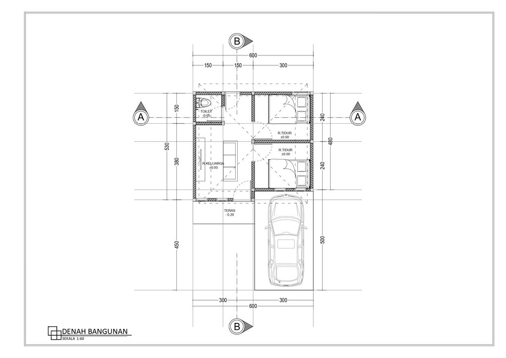 foto denah rumah tipe 30/70 SF (PMK 2023) perumahan KRISNA GRAHA PANJI