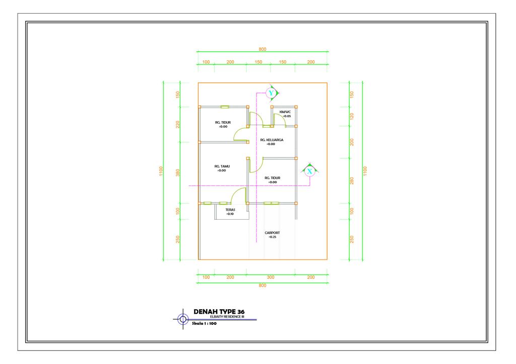 foto denah rumah tipe 36 perumahan ELBAITY RESIDENCE III