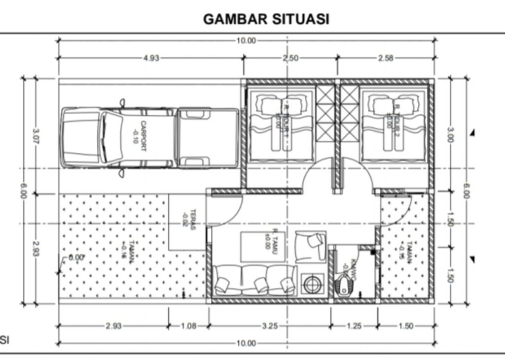 foto denah rumah tipe 30/60 perumahan TANJUNGAN INDAH 3