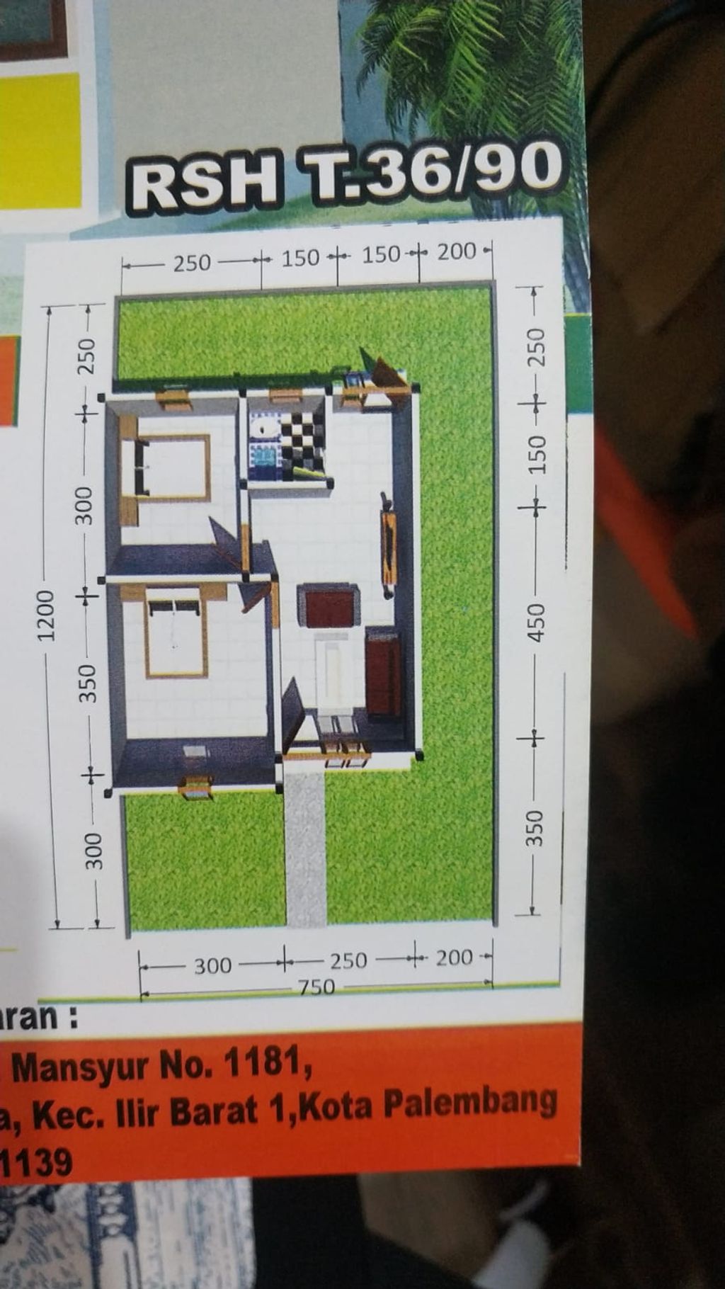foto denah rumah tipe rumah 36 perumahan Bukit sentosa residence 8