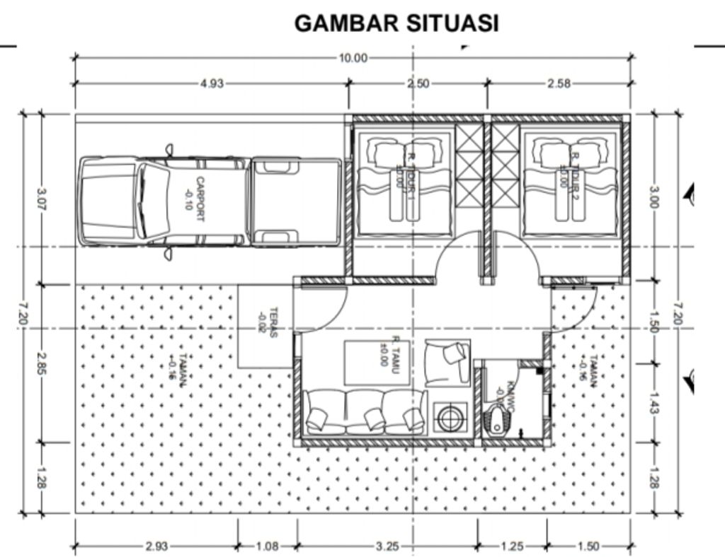 foto denah rumah tipe 30/72 perumahan TANJUNGAN INDAH 3