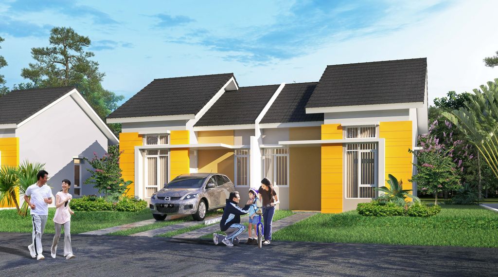 foto tampak rumah tipe Canola perumahan CitraRaya City Cluster Springhill