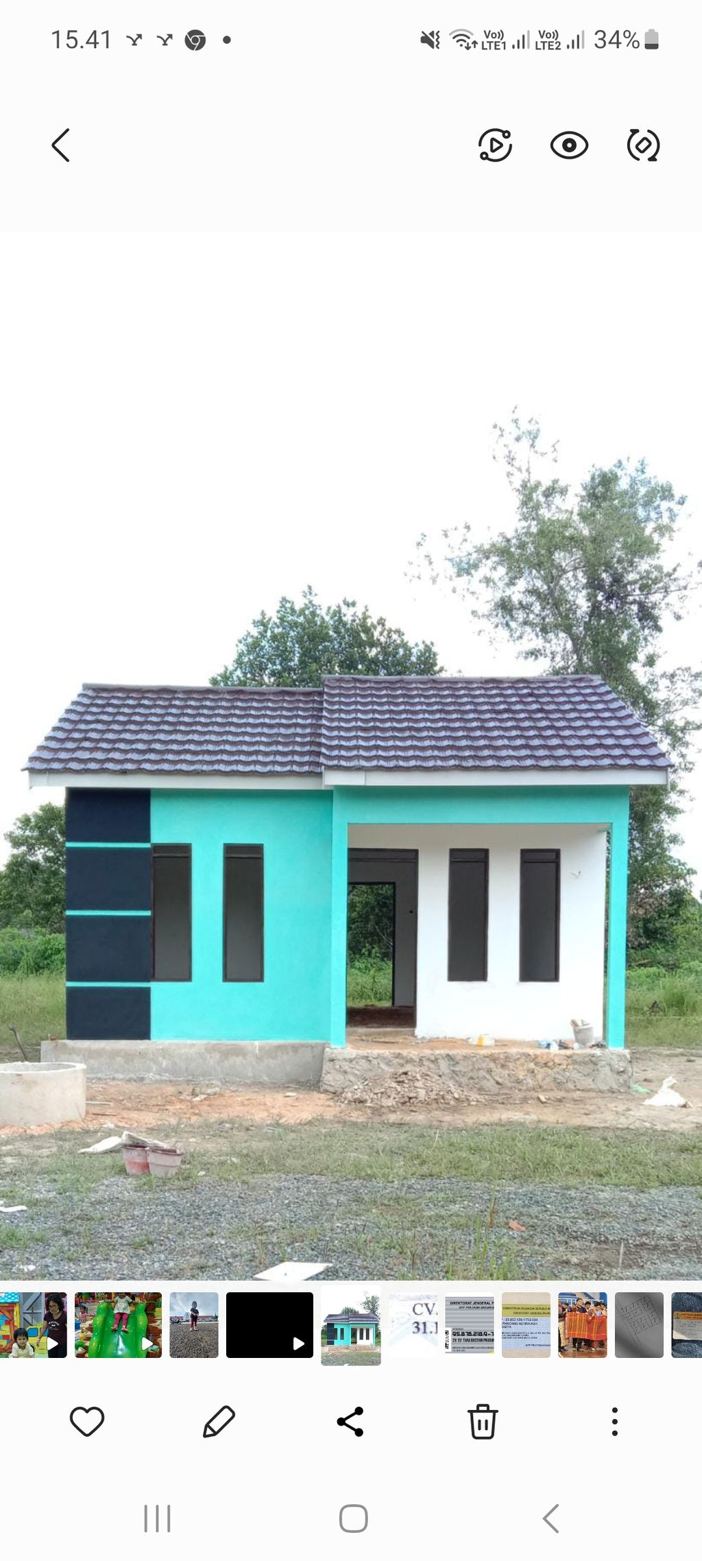 foto tampak rumah tipe 36 perumahan Graha anugrah palam 2