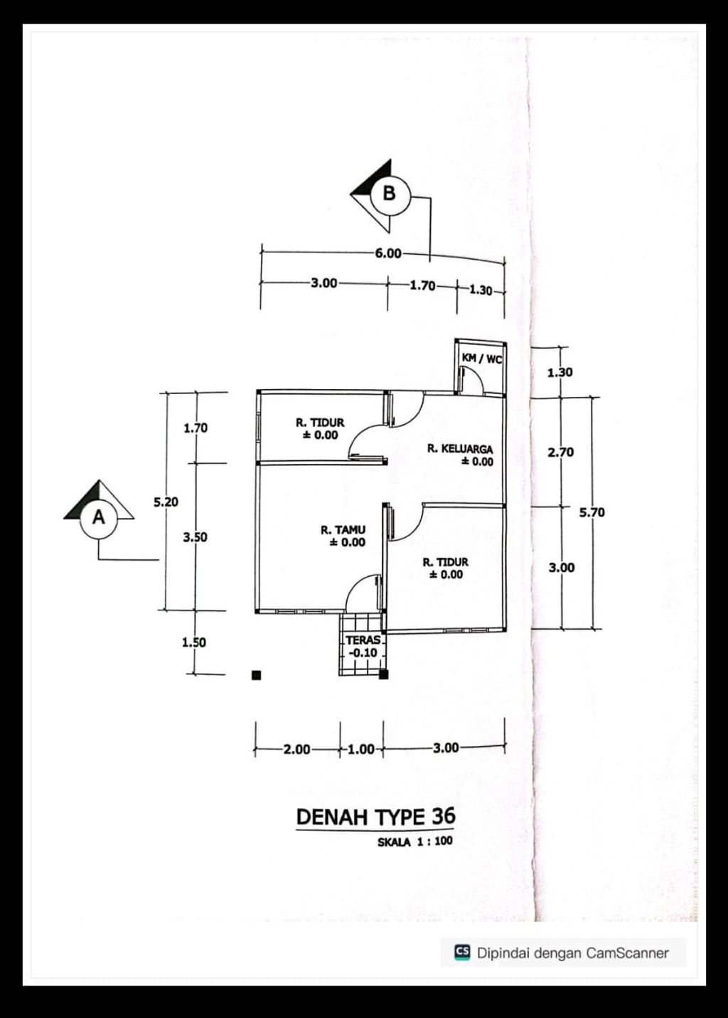 foto denah rumah tipe 36 perumahan Villa Anugrah Permai 12