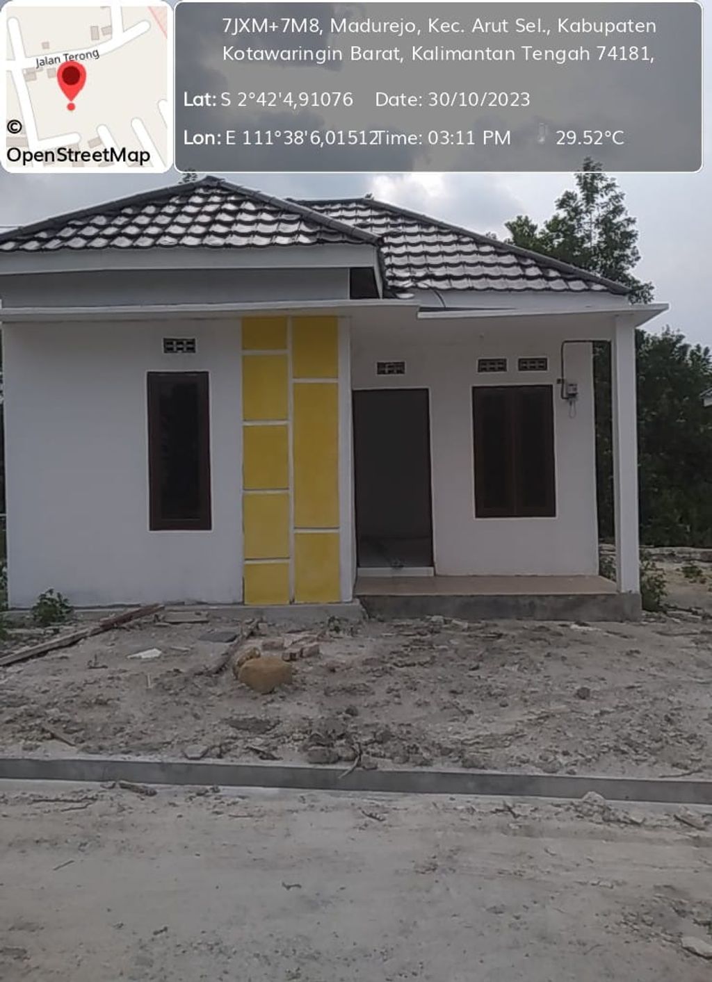foto tampak rumah tipe 36 perumahan BAMBU RESIDENCE