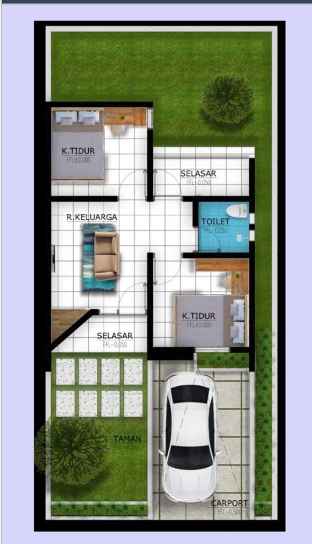 foto denah rumah tipe 30/100 perumahan SYAKILA RESIDENCE