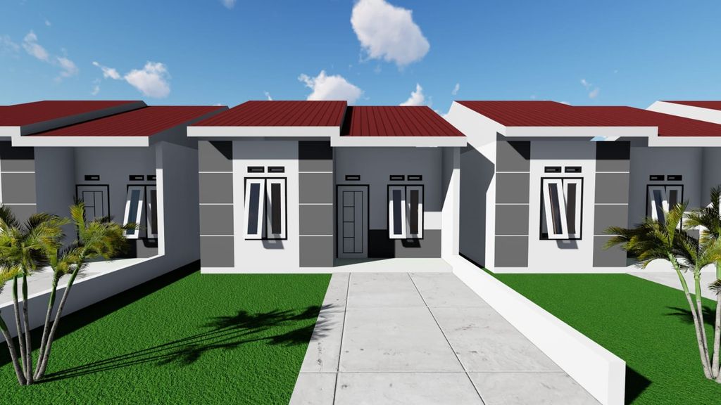 foto tampak rumah tipe 36 perumahan BUKIT BARINGENG PERMAI 3