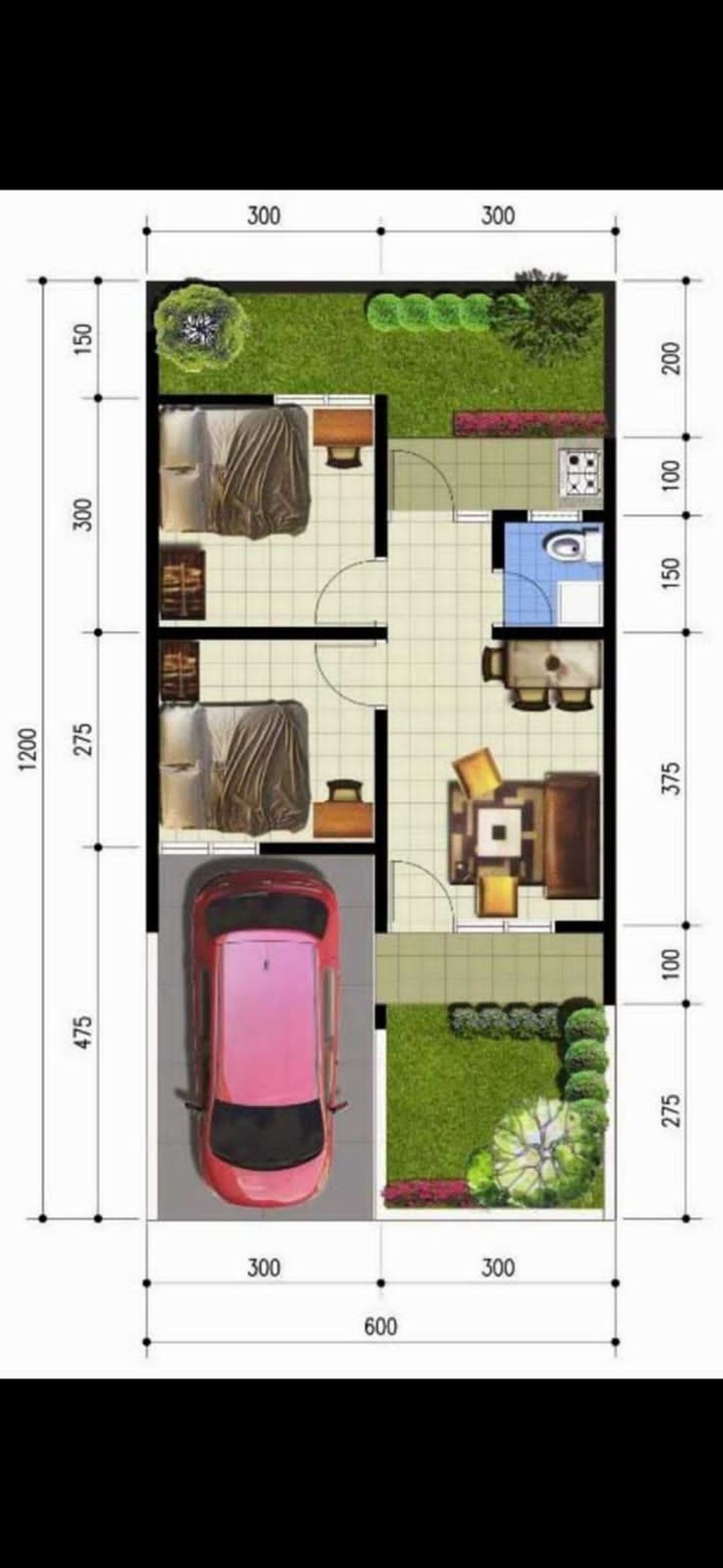 foto denah rumah tipe 36 perumahan GRHA SAKINAH