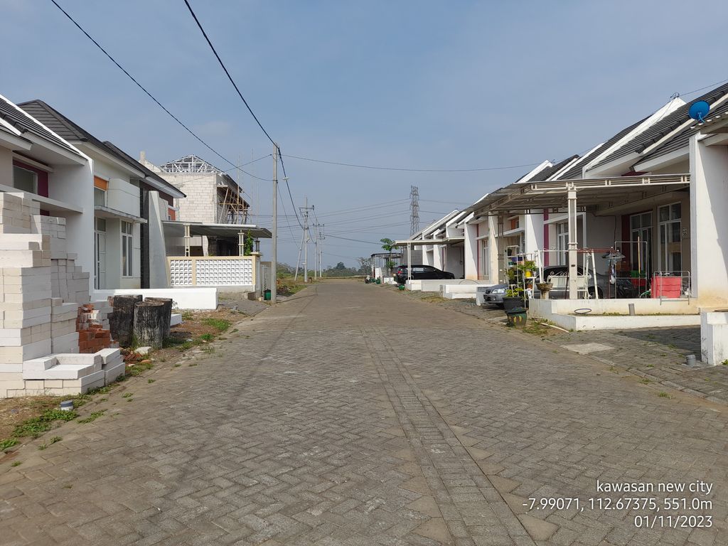 foto posisi tengah perumahan BULAN TERANG UTAMA DAN KAWASAN NEW CITY MALANG