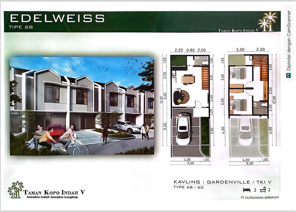 foto tampak rumah tipe EDELWEISS perumahan TAMAN KOPO INDAH V GARDENVILLE