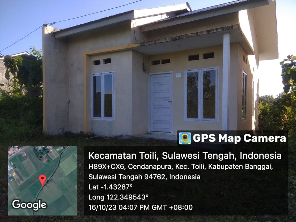 foto tampak rumah tipe 36 perumahan BUKIT CENDANA TOILI