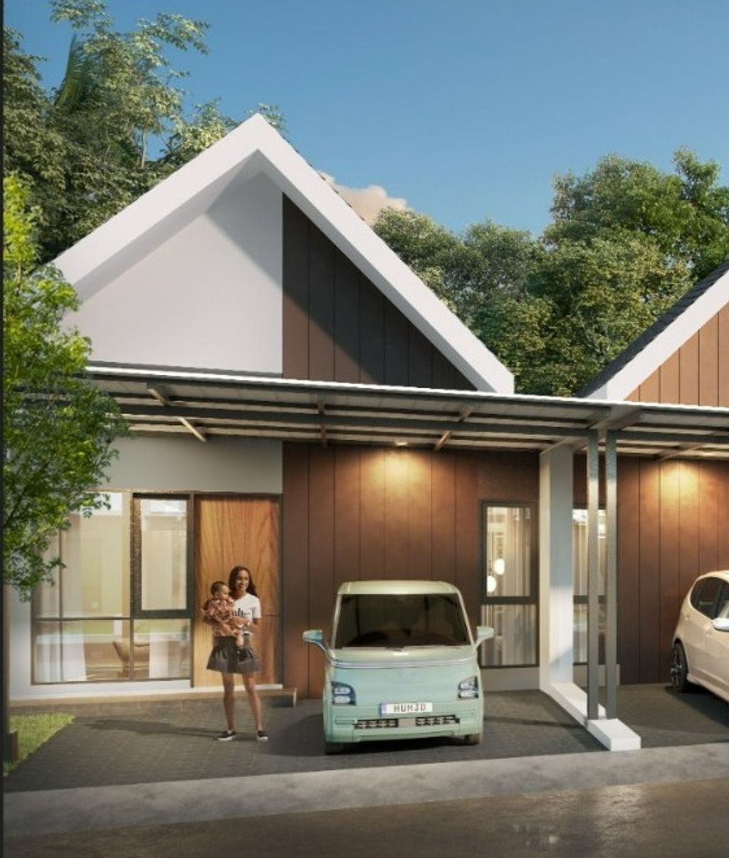 foto tampak rumah tipe LAVENDER perumahan Magnolia Residence
