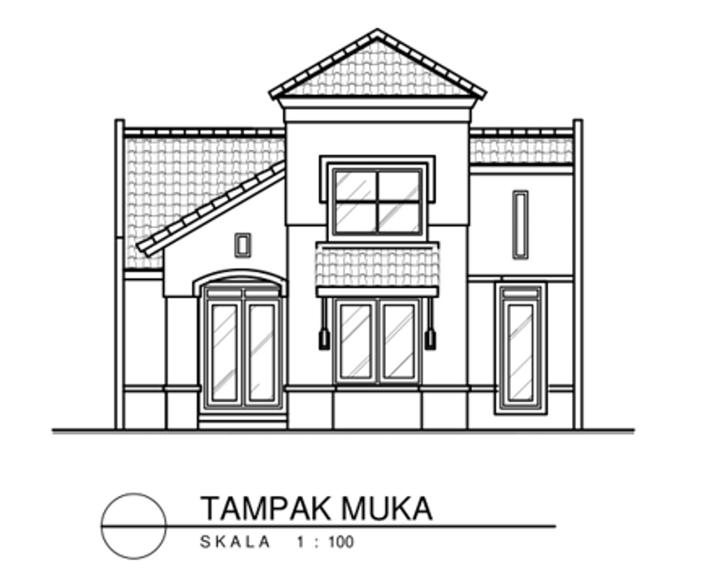 foto tampak rumah tipe CEMPAKA 5 BR perumahan CitraIndah City Bukit Cempaka IMB 345