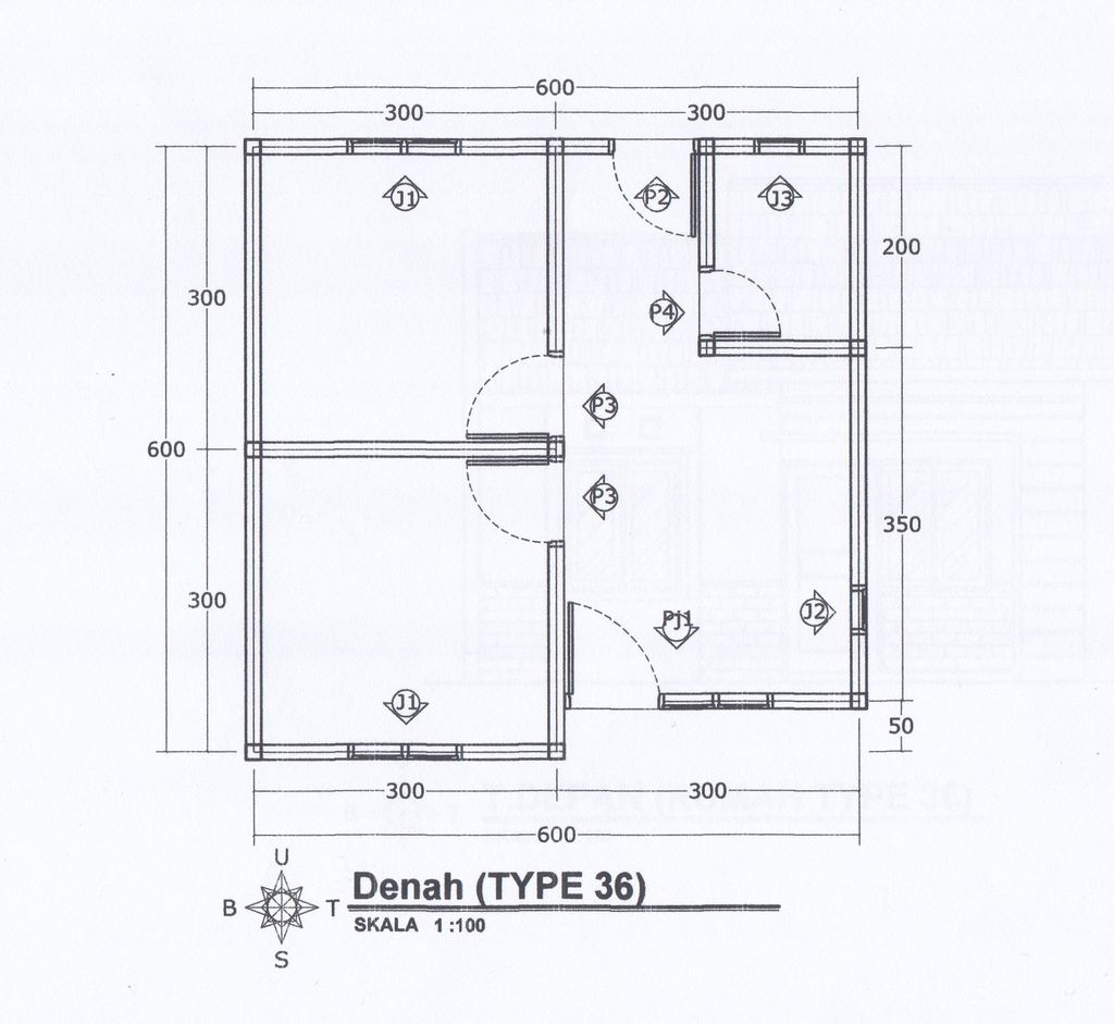 foto denah rumah tipe 36 perumahan GANESA RESIDENCE