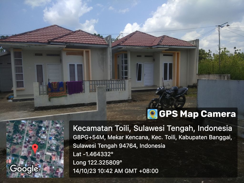 foto tampak rumah tipe 45 perumahan BUKIT CENDANA TOILI
