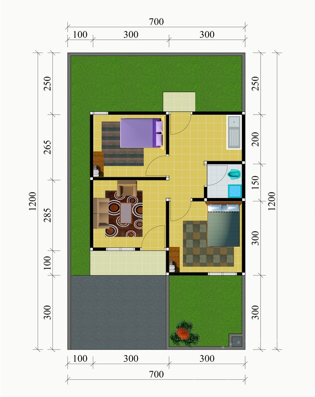 foto denah rumah tipe 36 perumahan VILLA CAHAYA 5