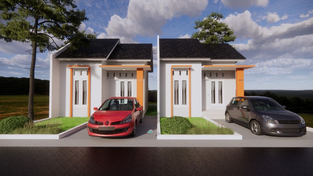 foto tampak rumah tipe 30/84 perumahan Giri Prasta