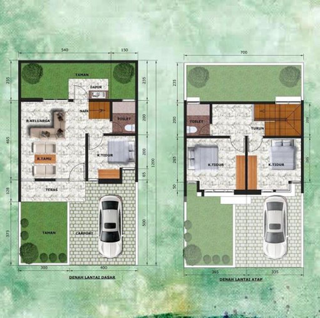 foto denah rumah tipe 70 perumahan ROYAL KETIB REGENCY SUMEDANG