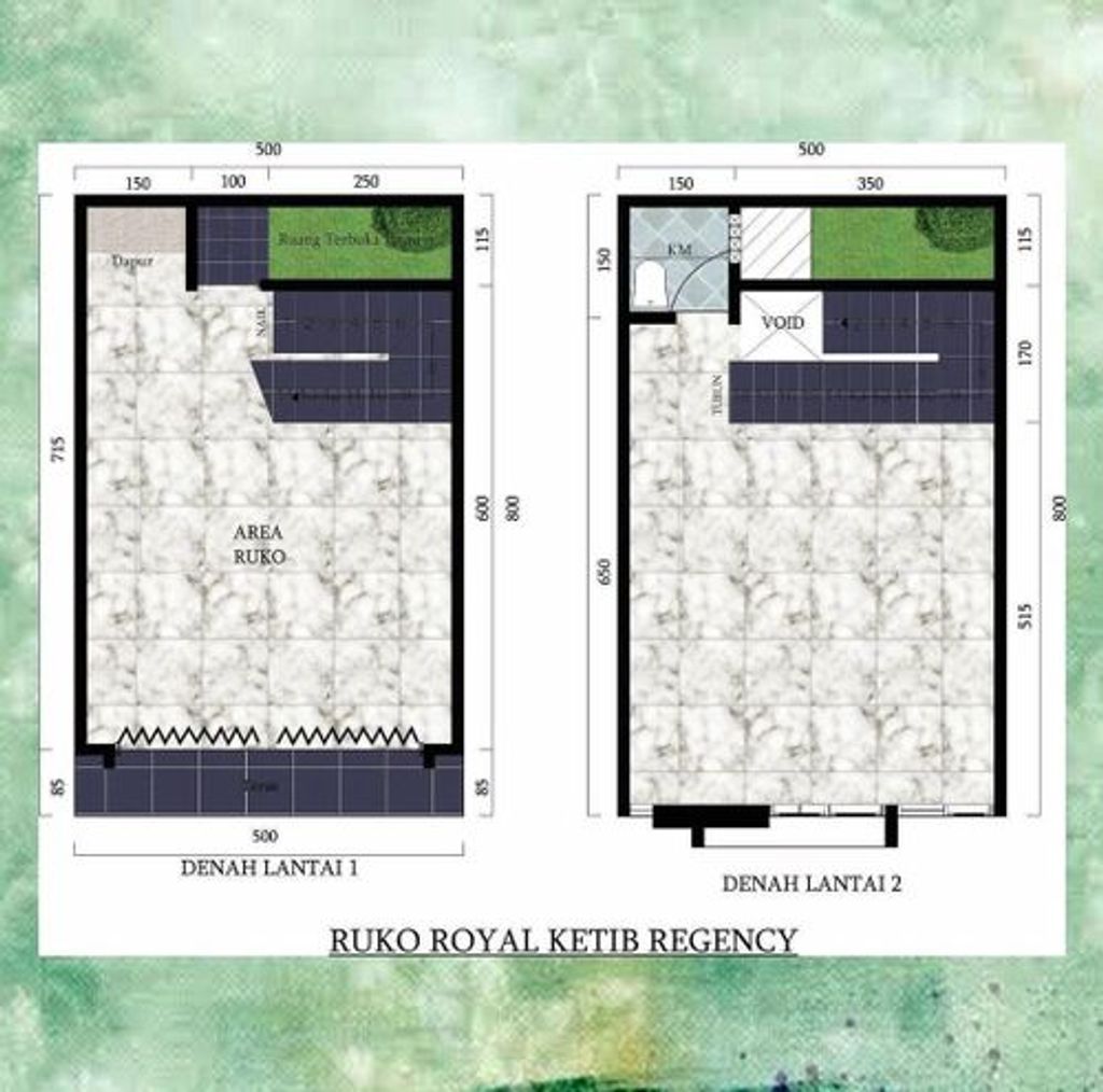 foto denah rumah tipe Ruko perumahan ROYAL KETIB REGENCY SUMEDANG