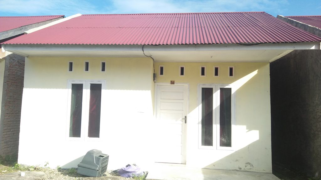 foto tampak rumah tipe 36 perumahan Pinang baririk IV