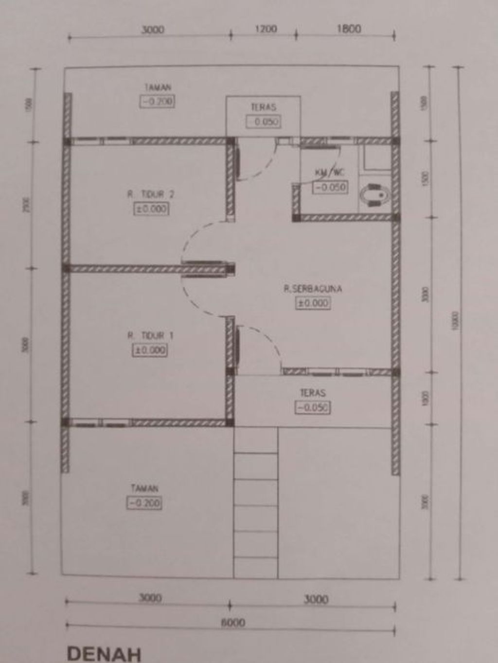 foto denah rumah tipe SUBSIDI A perumahan Bris Residence