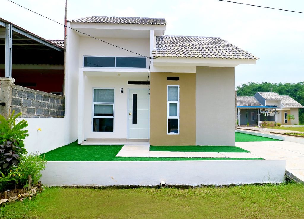 foto tampak rumah tipe Visby perumahan SUNRISE RIVER EXT 1