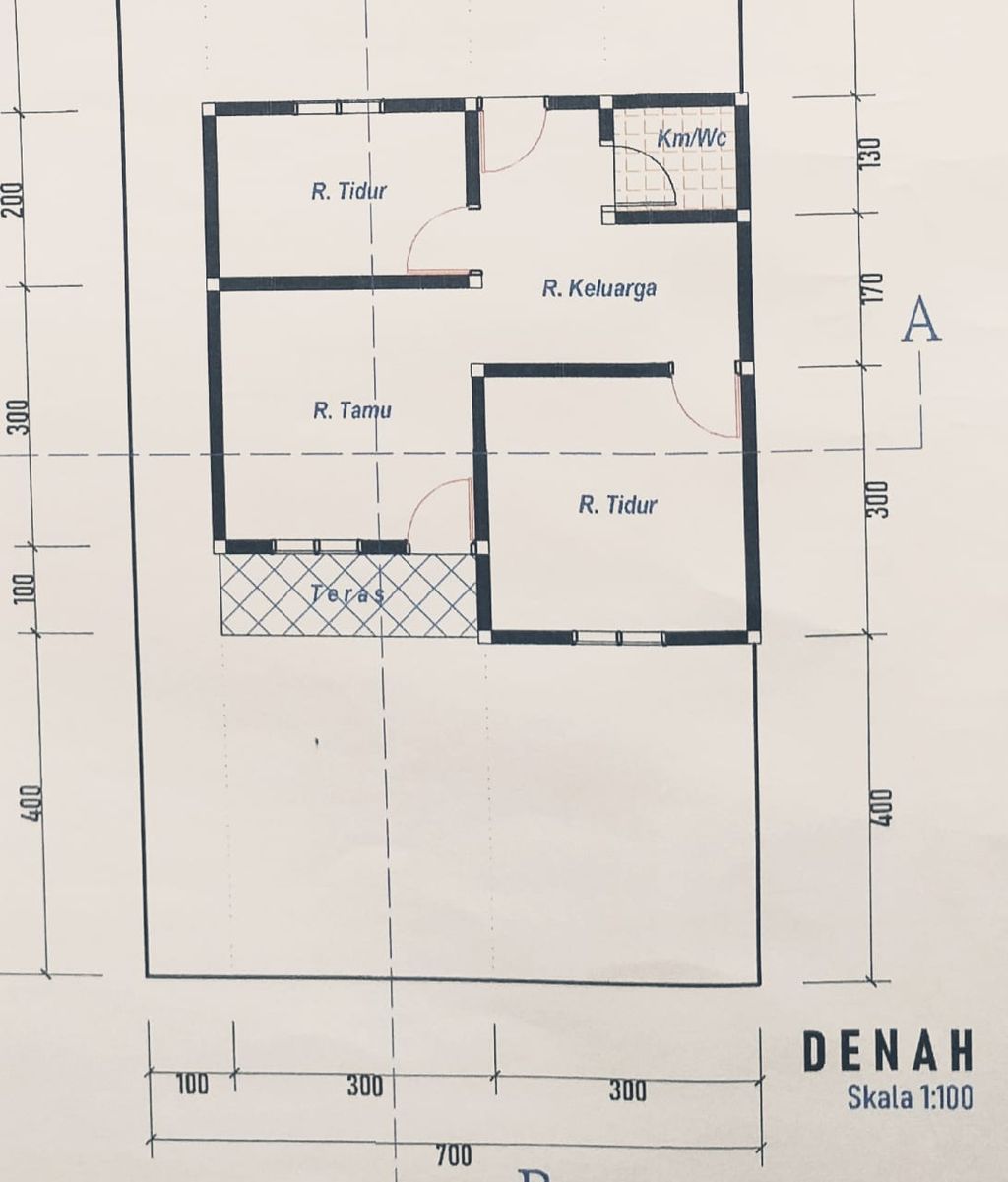 foto denah rumah tipe 36 perumahan PURNAMA'S RESIDENCE