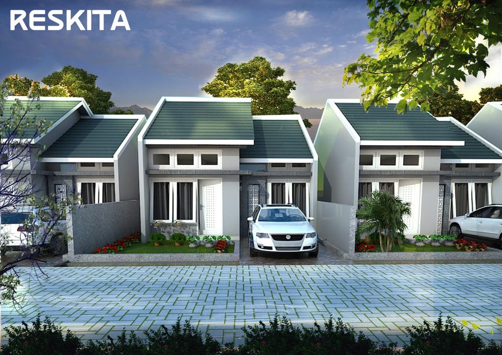 foto tampak rumah tipe 36 perumahan RESKITA HOMBIS