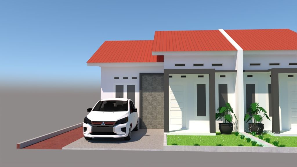 foto tampak rumah tipe 36/120 perumahan Villa Halaban Indah 3