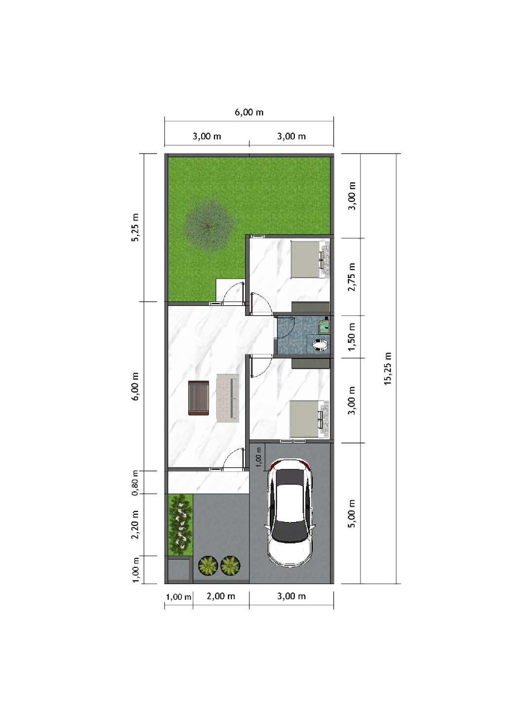 foto denah rumah tipe 36 perumahan green shaki estate