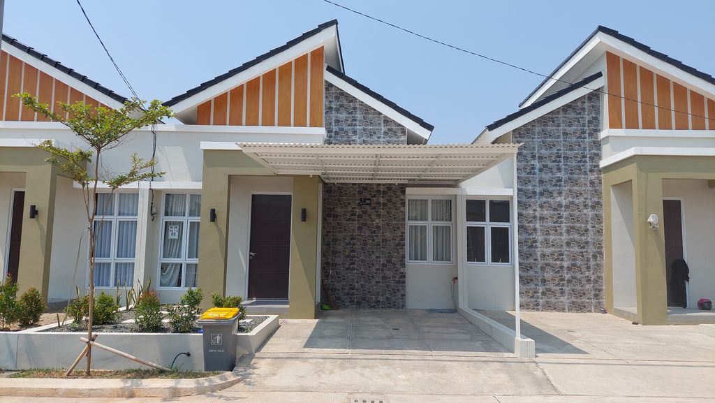 foto tampak rumah tipe MONSTERA perumahan VICTORIA ASRI