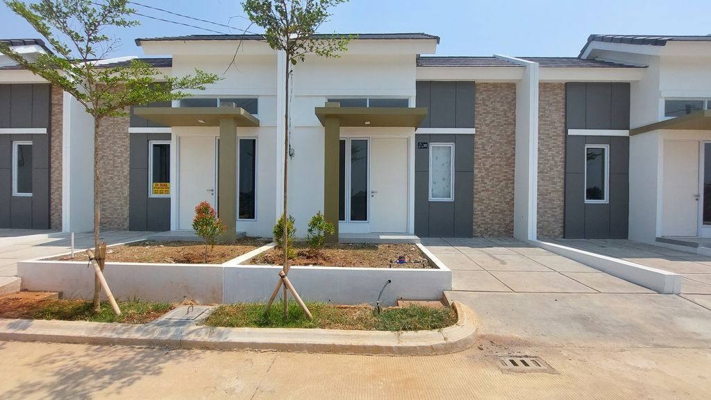 foto tampak rumah tipe ANTHURIUM perumahan VICTORIA ASRI