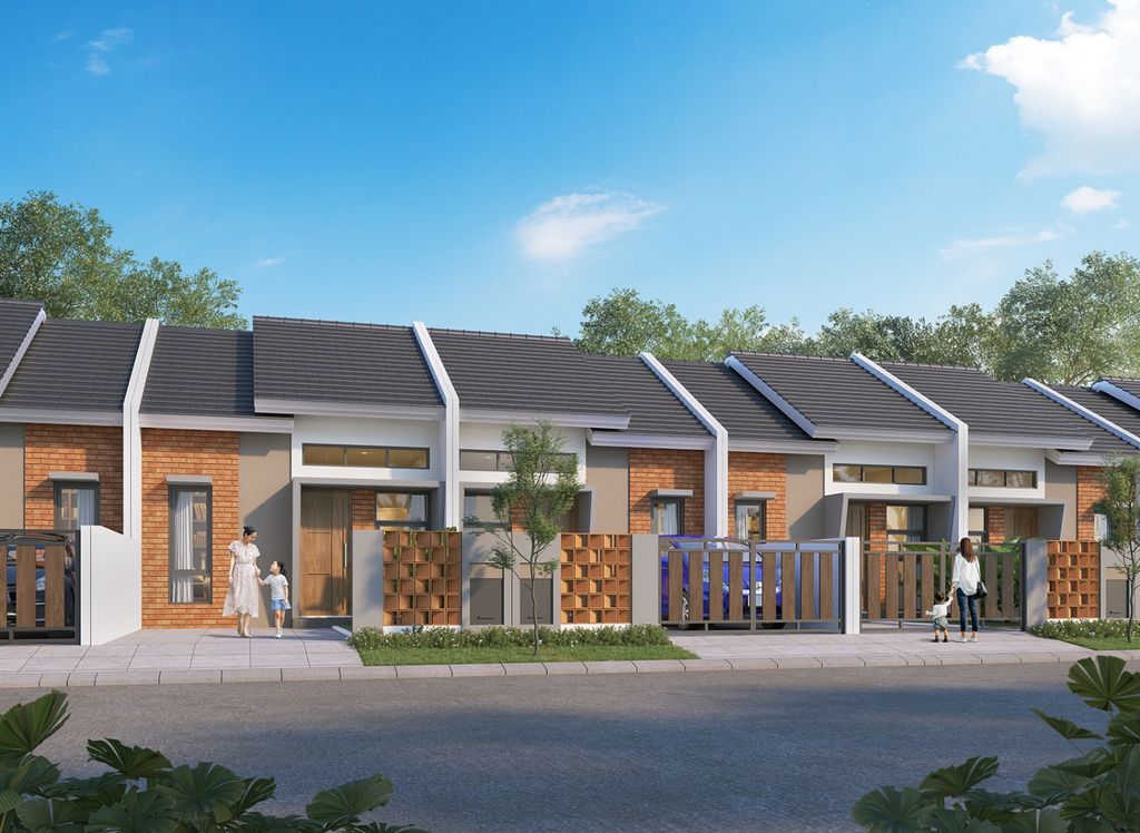foto tampak rumah tipe 29 TSAVORITE perumahan PERMATA NUSA INDAH CIBITUNG TAHAP III