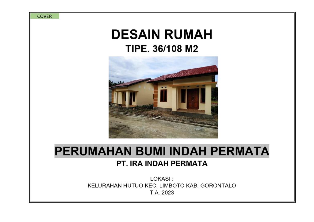 foto tampak rumah tipe 36 perumahan PERUM BUMI INDAH PERMATA
