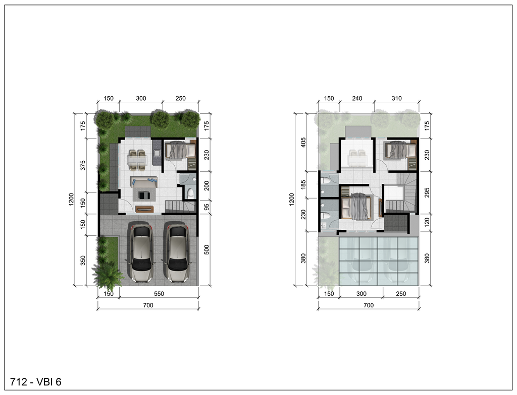 foto denah rumah tipe 60 GREVILLEA perumahan VILA BOGOR INDAH 6 EXT