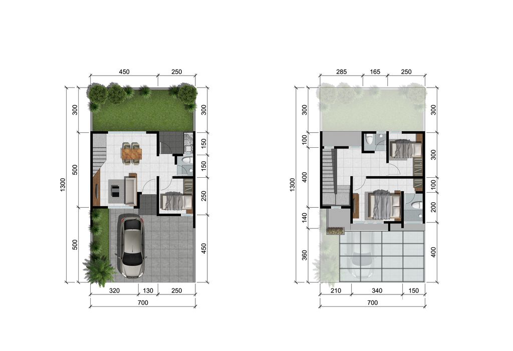 foto denah rumah tipe 70 GLADIOLUS perumahan VILA BOGOR INDAH 6 EXT