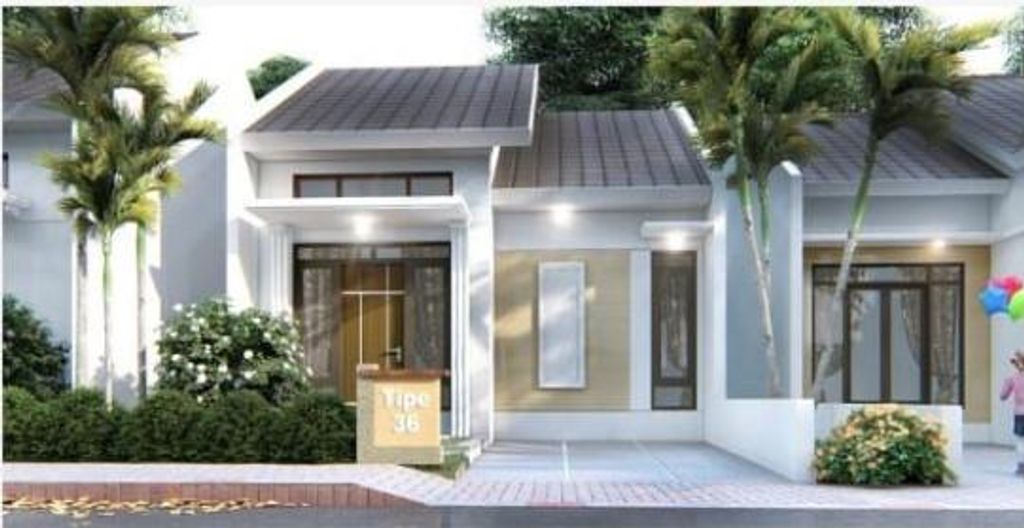foto tampak rumah tipe 36/72 perumahan Smart brilliant regency