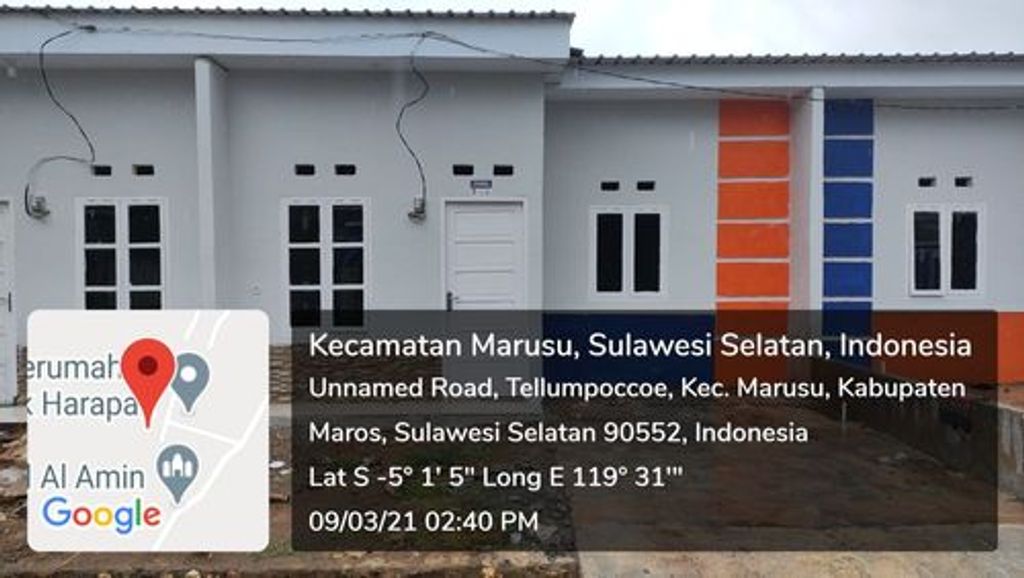 foto tampak rumah tipe 27/72 perumahan ASERA PERMAI.