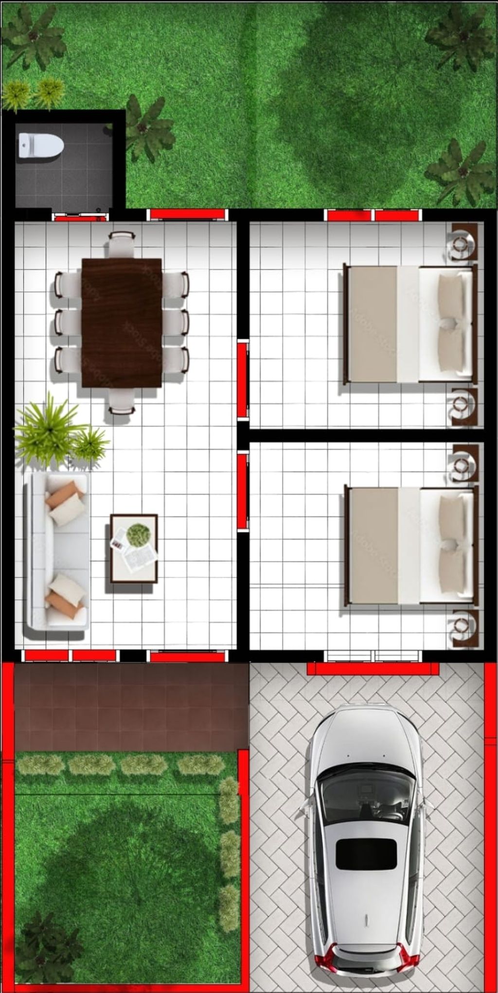 foto denah rumah tipe 36 perumahan ARSHA RESIDENCE 2