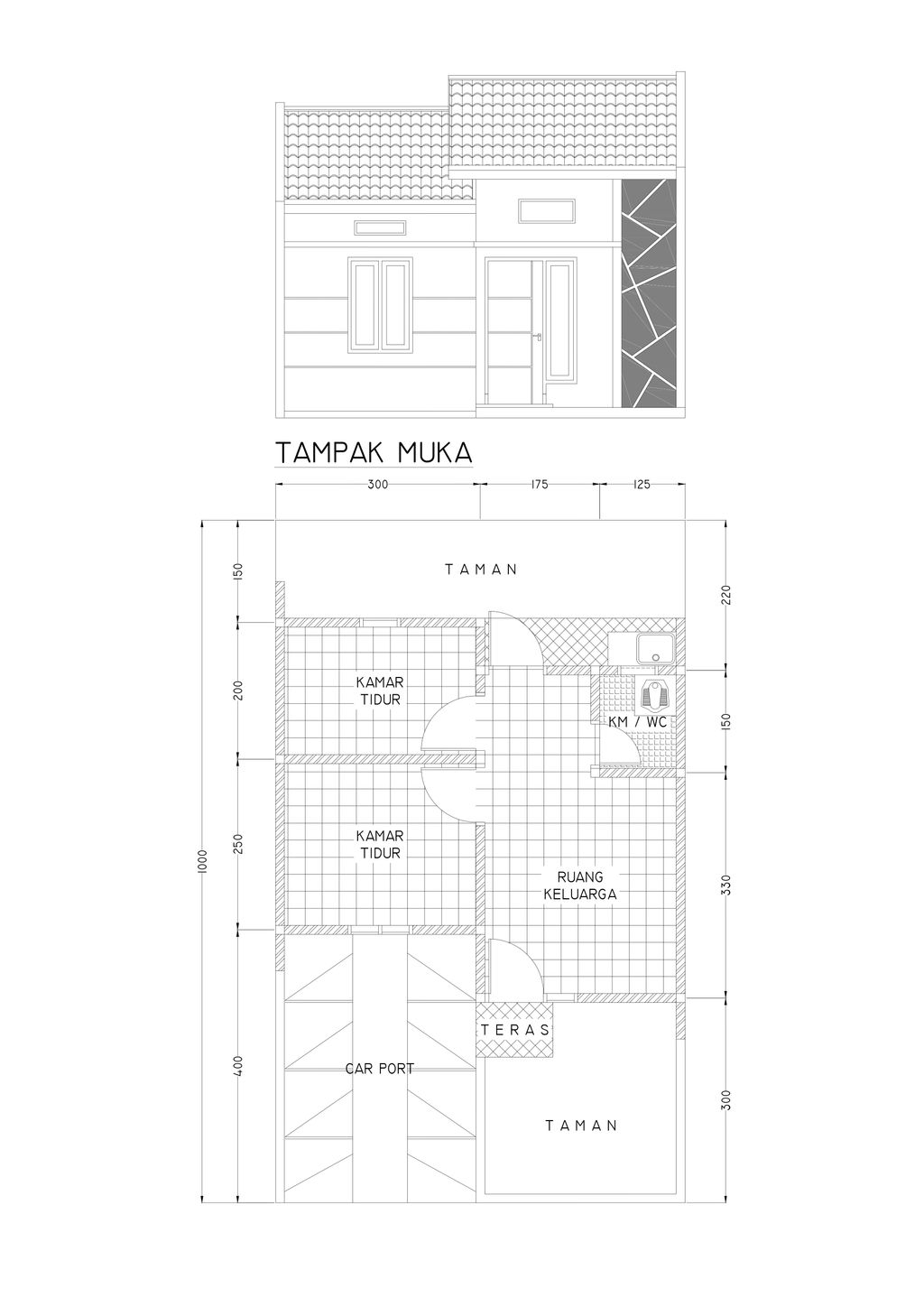 foto denah rumah tipe 27/60 perumahan BUMI YASMIN PERMAI