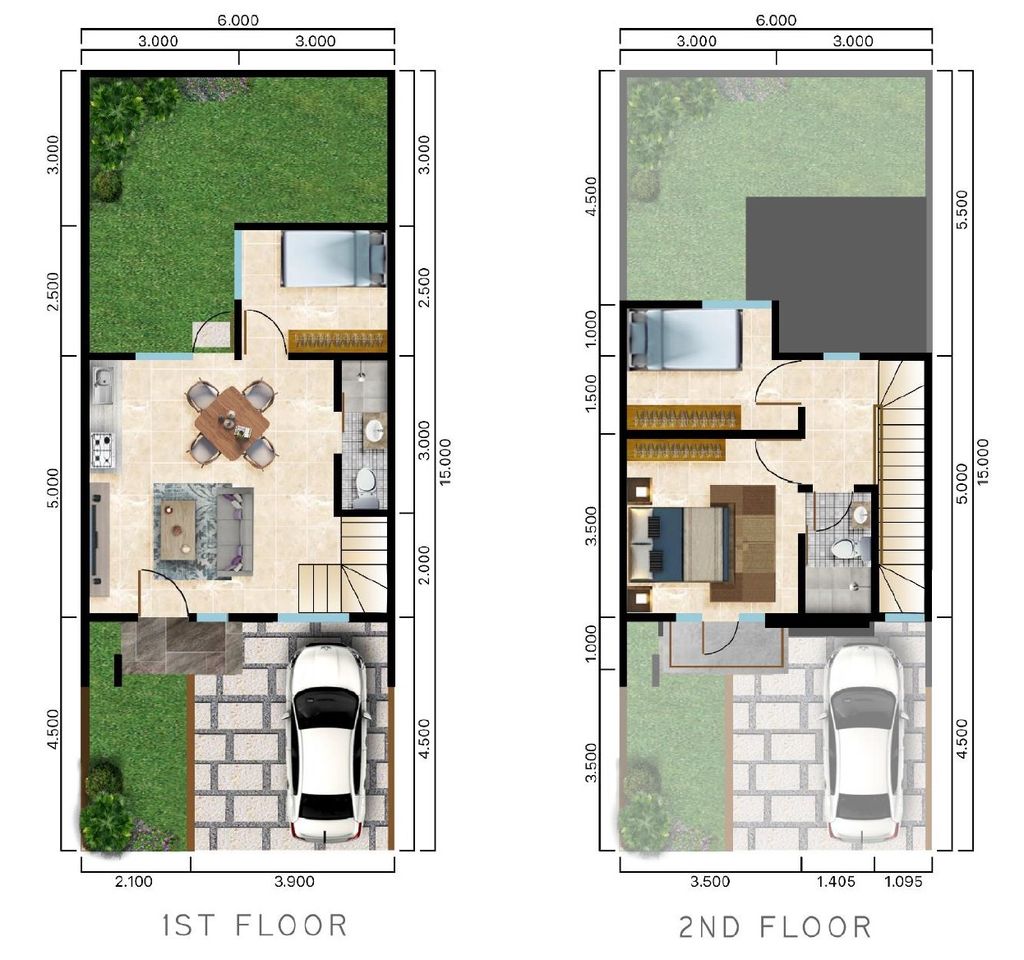 foto denah rumah tipe C-72-90-P perumahan CITRAGRAND CIBUBUR CBD/CITRAGRAND 2 ( CLUSTER CALATHEA tahap 3)