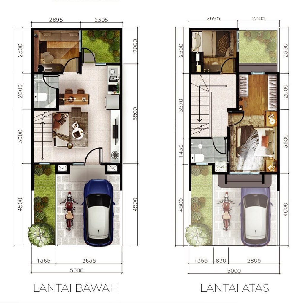 foto denah rumah tipe B-67-60-T perumahan CITRAGRAND CIBUBUR CBD/CITRAGRAND 2 ( CLUSTER BRUNNERA tahap 1)