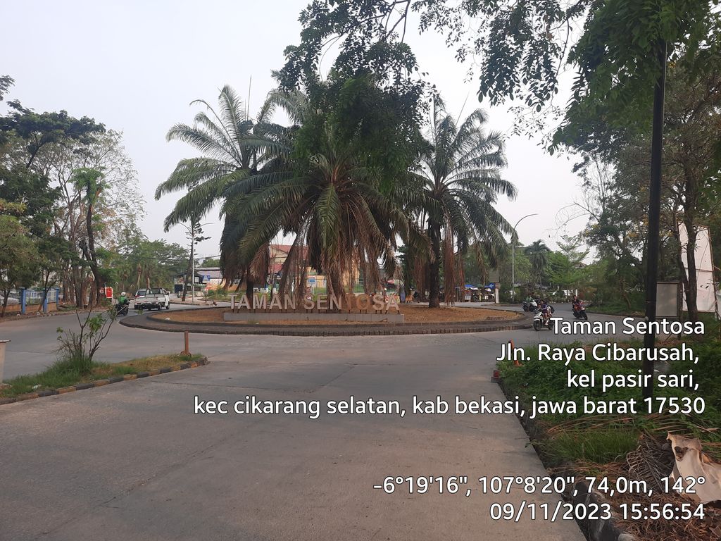 foto posisi tengah perumahan Taman Sentosa