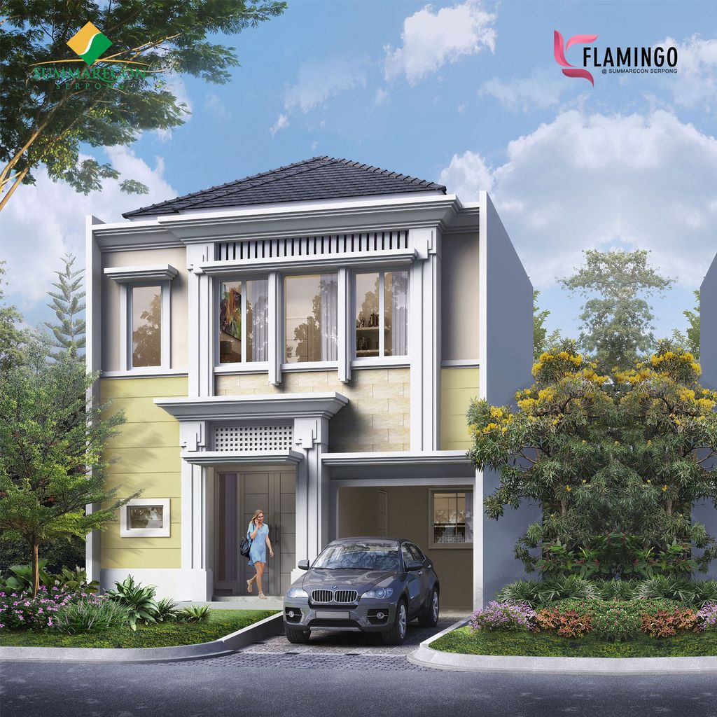 foto tampak rumah tipe L8 STD Premium 3 perumahan Cluster Flamingo