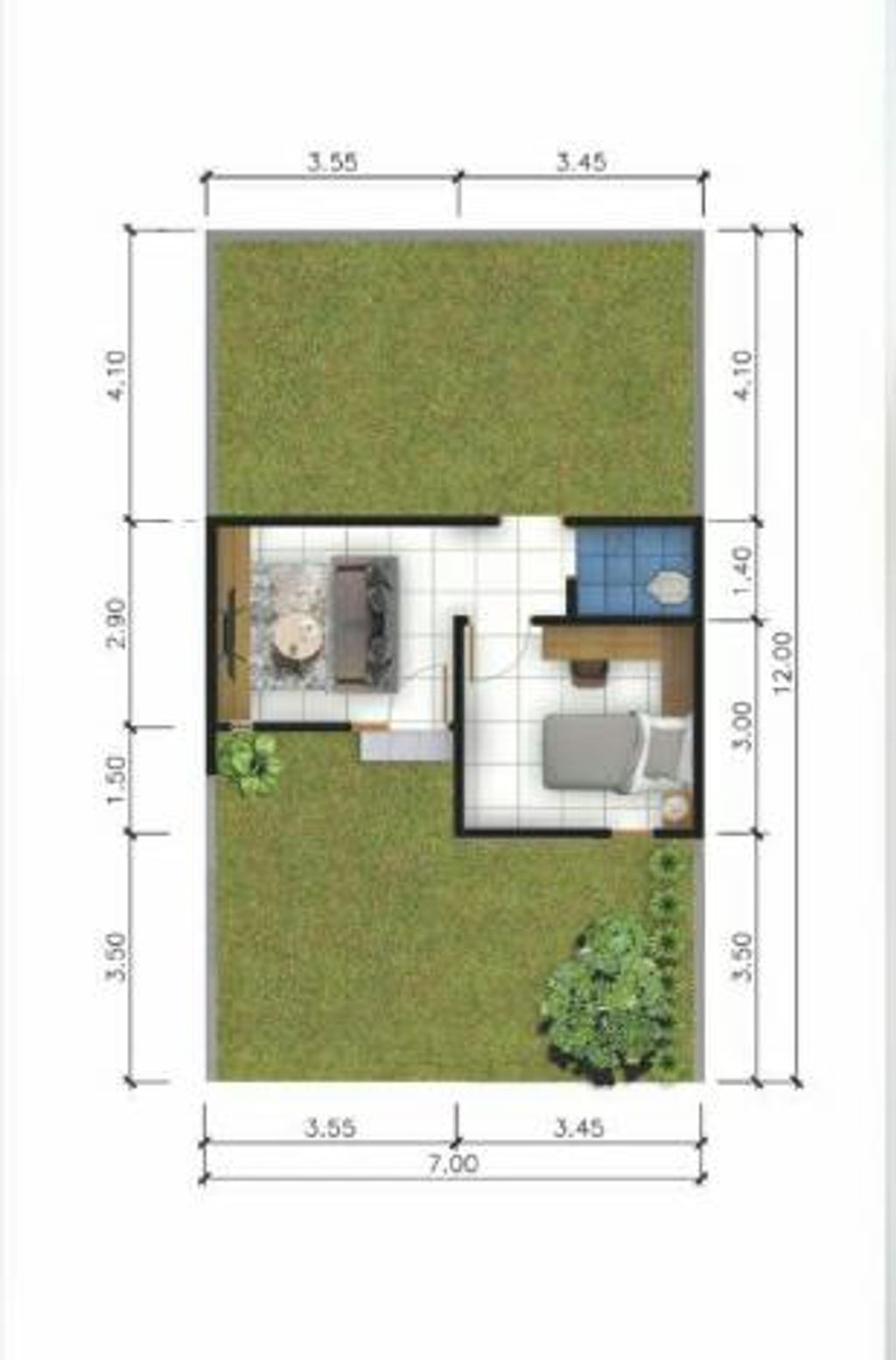 foto denah rumah tipe 25/84 perumahan GRIYA PESONA ALAM TAHAP 5 PENGEMBANGAN