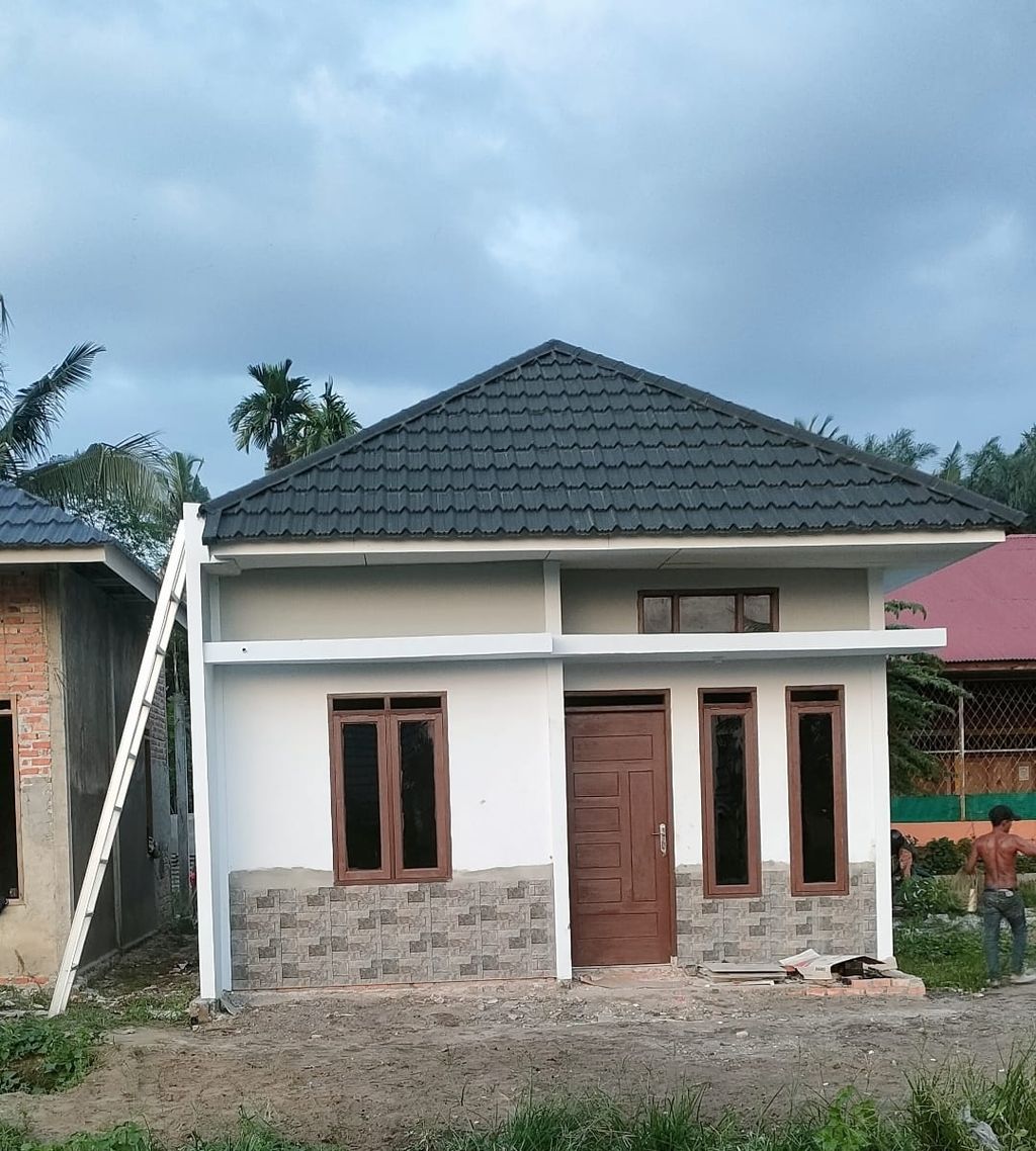 foto tampak rumah tipe 36 perumahan Pandau Barat Residence
