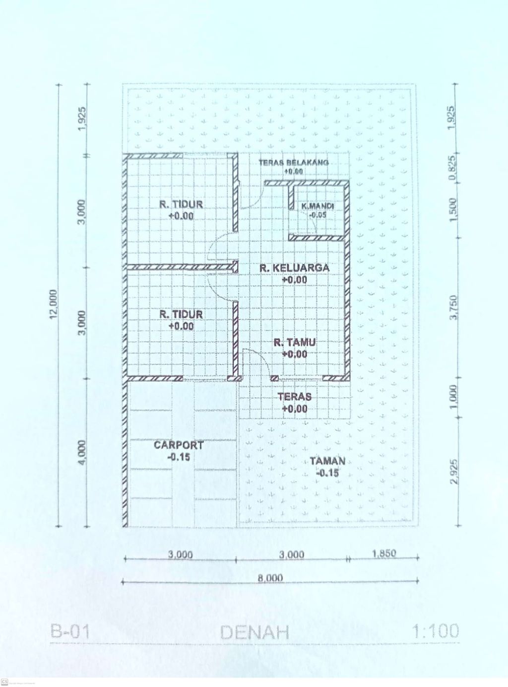 foto denah rumah tipe 36 perumahan GRAHA NUSANTARA RESIDENCE